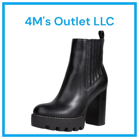 Women's Chunky Block High Heel Boots - Picture 1 of 1